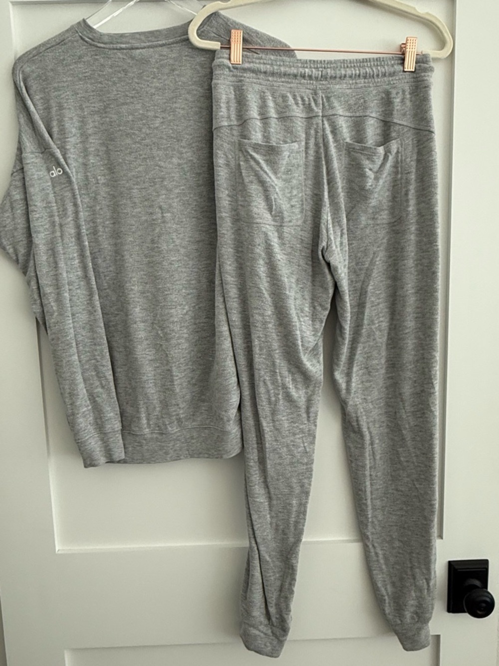 Alo heathered grey soho set size small